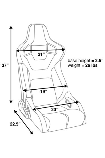 (image for) Corbeau Sportline RRB Reclining Seats Various Colors - PAIR