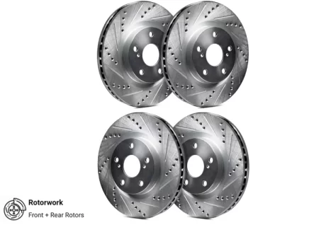 (image for) Rotorwork Genesis GV60 Zinc Coated Drilled & Slotted Rotors 2021 -2023