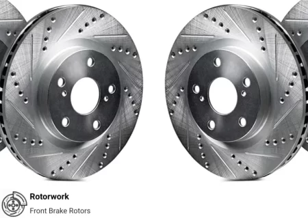 (image for) Rotorwork KIA EV6 Zinc Coated Drilled & Slotted Rotors 2022