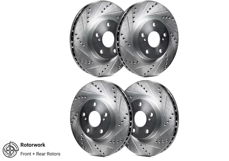 (image for) Rotorwork KIA EV6 Zinc Coated Drilled & Slotted Rotors 2022