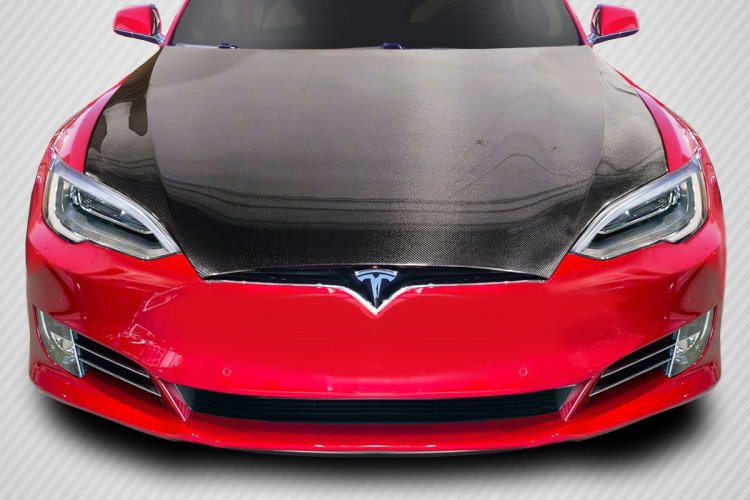 (image for) Carbon Creations Tesla Model S Carbon Fiber OEM Style Hood 2016.5 - 2023 - Click Image to Close