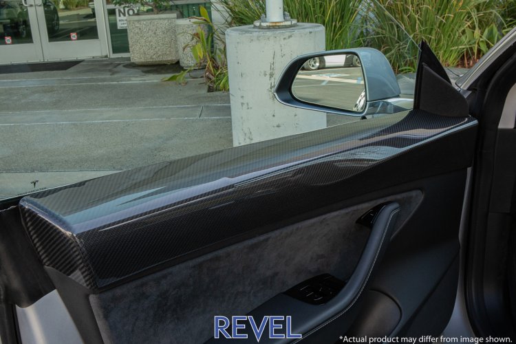 (image for) REVEL TESLA MODEL 3 GT Dry Carbon Door Trim Cover Set 2017 – 2023 - Click Image to Close