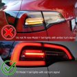 (image for) AlphaRex Tesla Model Y Pro Series Smoke Red LED Tail Lights (Without Stock Amber Turn Signal) 2020 - 2022