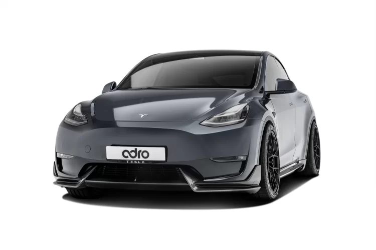 (image for) ADRO Tesla Model Y PREPREG CARBON FIBER FRONT LIP 2020 - 2023 - Click Image to Close