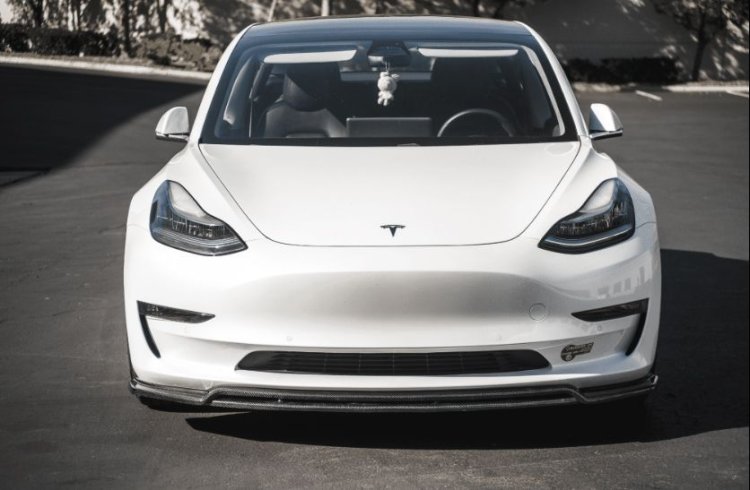 (image for) Suvneer Tesla Model 3 CARBON FIBER MX Style Double Front Lip 2017 – 2023 - Click Image to Close