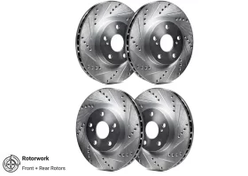 (image for) Rotorwork Tesla Model 3 Zinc Coated Drilled & Slotted Rotors 2017 – 2023